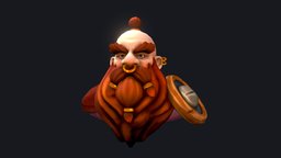 Stylized Dwarf dwarf, bust, stylized, noai