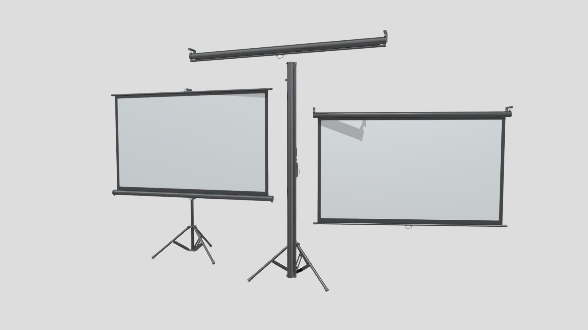 Projector Screen 3D Model by ChakkitPP.




This model was developed in Blender 2.90.1

Unwrapped Non-overlapping and UV Mapping

Beveled Smooth Edges, No Subdivision modifier.


No Plugins used.




High Quality 3D Model.



High Resolution Textures.

Objects Detail :




Projector screen tripod stand Polygons 7348 / Vertices 7949

Projector screen wall mount Polygons 6172 / Vertices 6472

Projector screen tripod stand closed Polygons 7374 / Vertices 7975

Projector screen wall mount closed Polygons 6166 / Vertices 6466

Textures Detail :




2K PBR textures : Base Color / Height / Metallic / Normal / Roughness / AO

File Includes : 




fbx, obj / mtl, stl, blend
 - Projector Screen - Buy Royalty Free 3D model by ChakkitPP 3d model