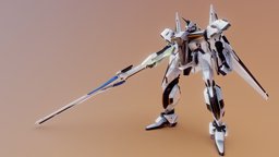GAIA GEAR α ガイア・ギアα（アルパ）ローポリモデル mechanic, gundam-3d, robot, gaia_gear