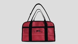 Feuerwear -- Sporttasche Harris red, white, recycling, upcycling, fashion, bag, woman, unikat, firefighter, feuerwehr, uni, streetwear, firehose, feuerwear, feuerwehrschlauch, man, sport, black