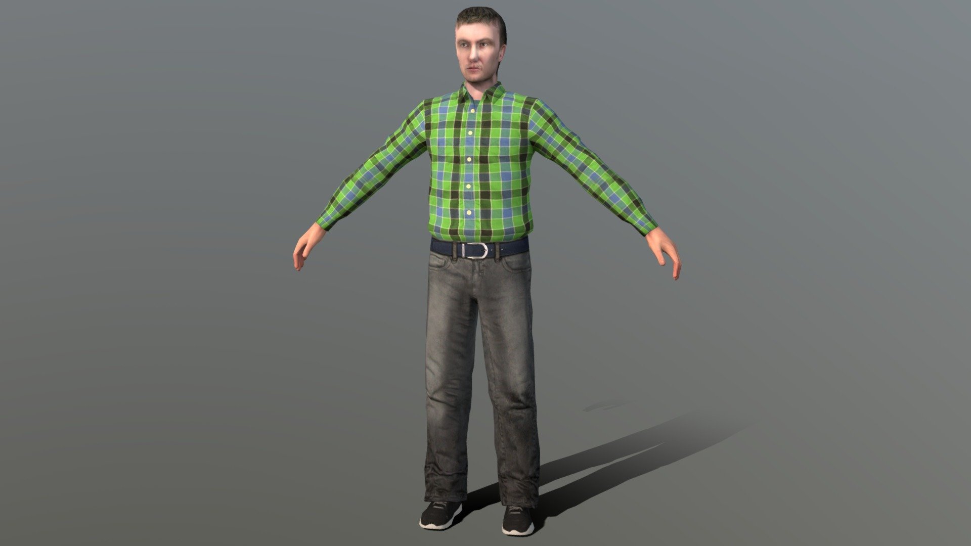 Rigged lowpoly Male, perfect for mobile and PC games. If you need a pack of 100 people, write to me 3d model