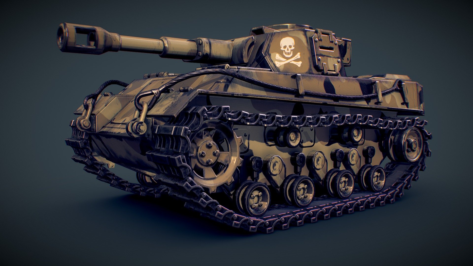 CARTOON PANZER - 3D model by Sladegeorg 3d model