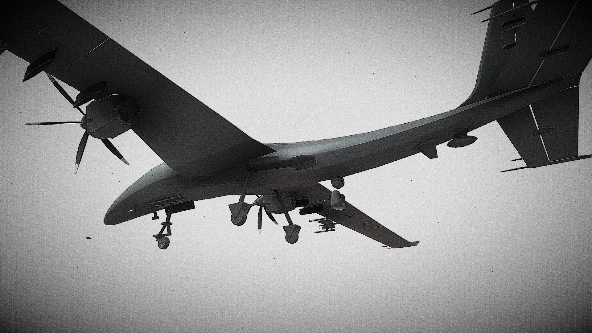 Here is a model of the Akinci UAV, which is a MALE UAV 3d model