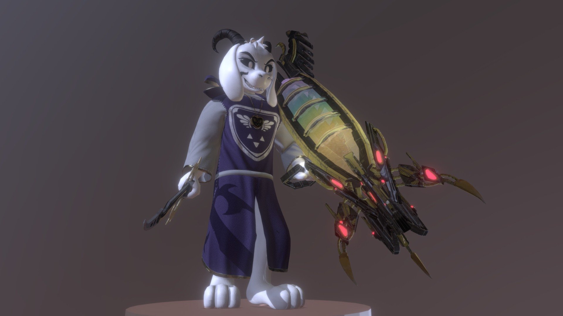 God Asriel Dreemurr - 3D model by r545n 3d model