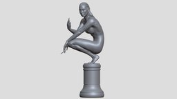 Girl assets, miniature, decor, 3dprinting, statue, woman, girl, female