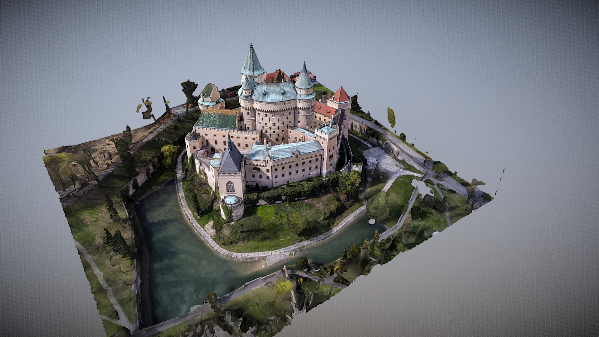 Reconstrcuted from drone video found on YouTube 3d model