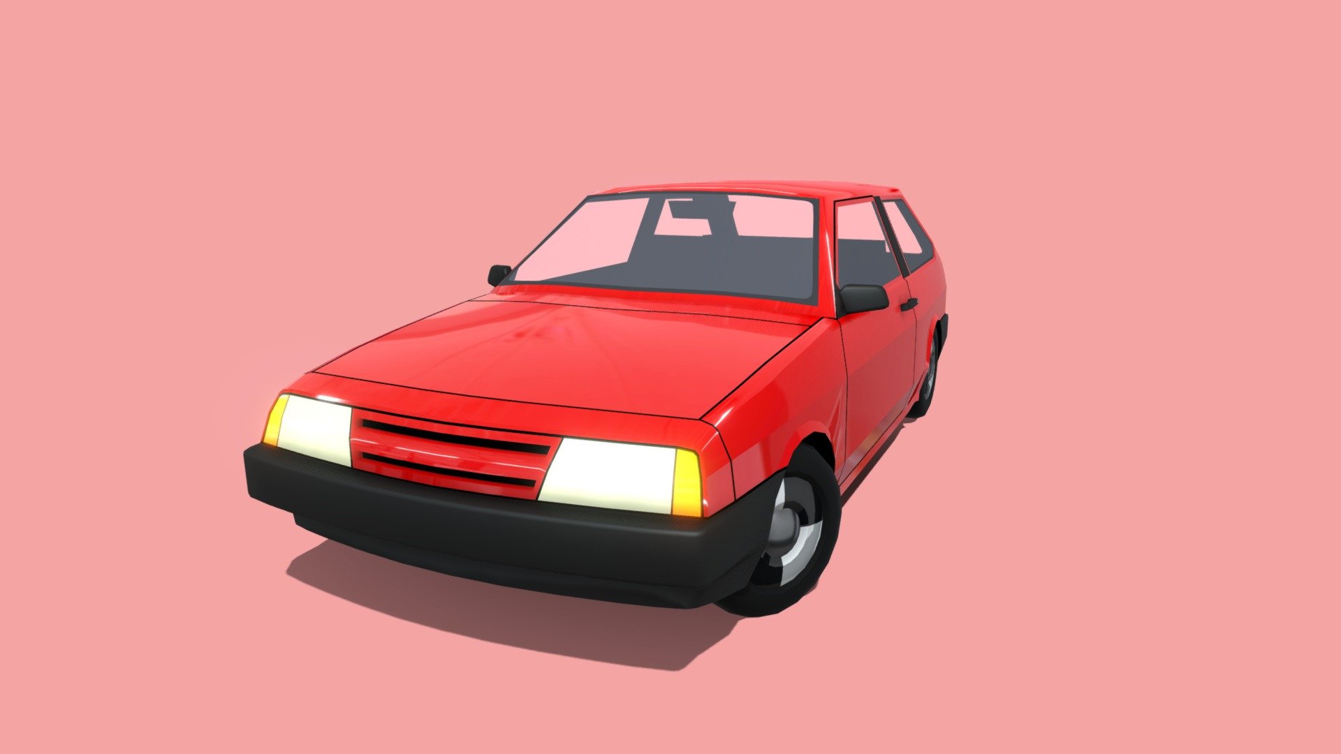 LADA Sputnik - Vaz 2108 (1984–2014) - LADA Sputnik LOW POLY - 3D model by Royd45 3d model