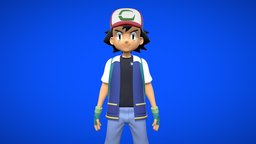 Ash Ketchum pokemon, boy, ash, charizard, ashketchum, blender, anime