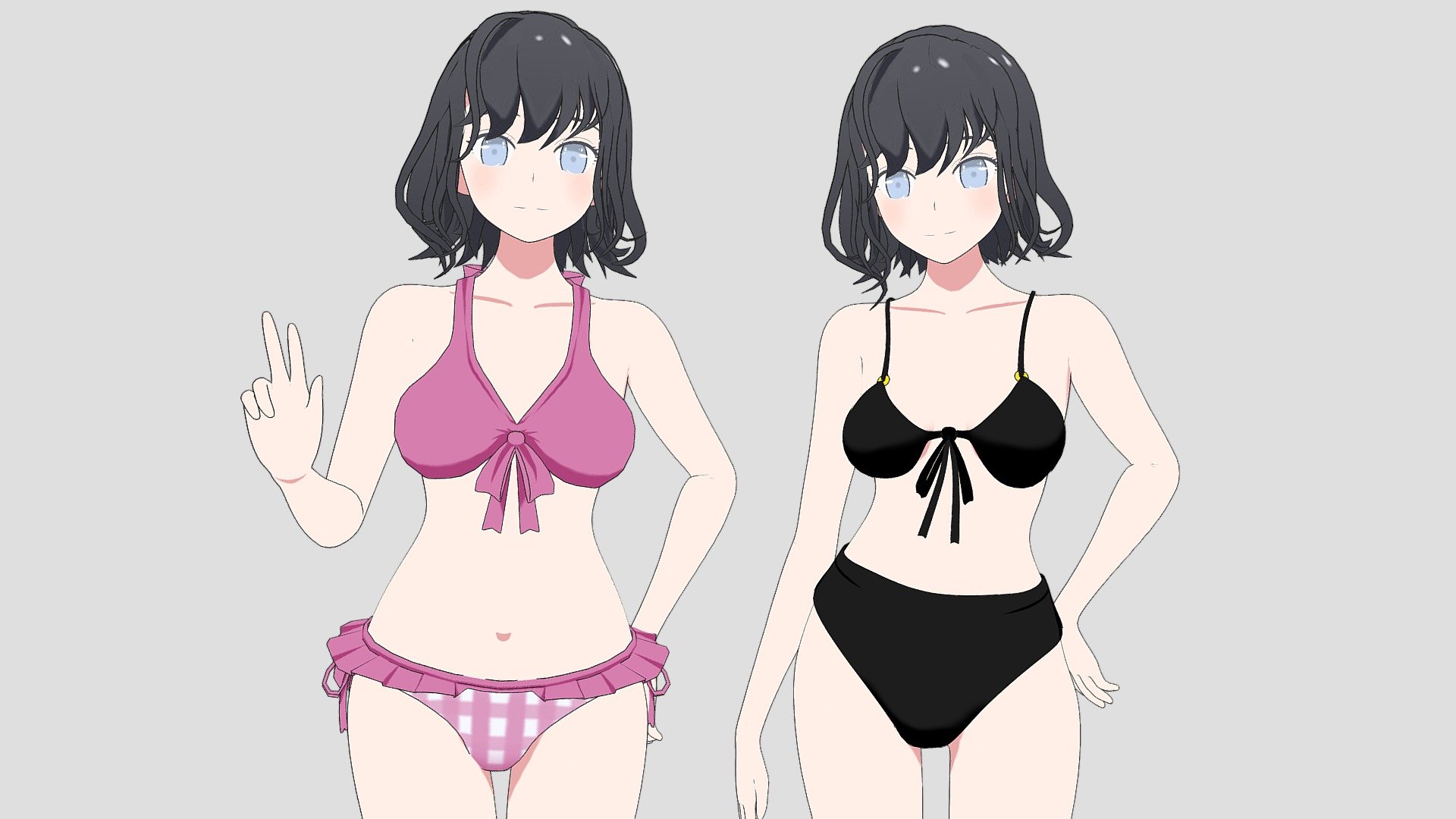 Sakura is a captivating character who embodies the delicacy of cherry blossoms in her essence. With bright eyes and a sweet smile, she brings the joy of spring into your summer. Her detailed 3D modeling and full rig enable you to create animations full of charm.

Summer Collection: 5 Anime Bikini 3D Characters

Image galery: click here

Animation test : Video here

Contains:




.blend (source from Blender 3+)

.textures

rigged

can turn on/off Outline through modifier and material.






 - Sakura - Buy Royalty Free 3D model by LessaB3D 3d model