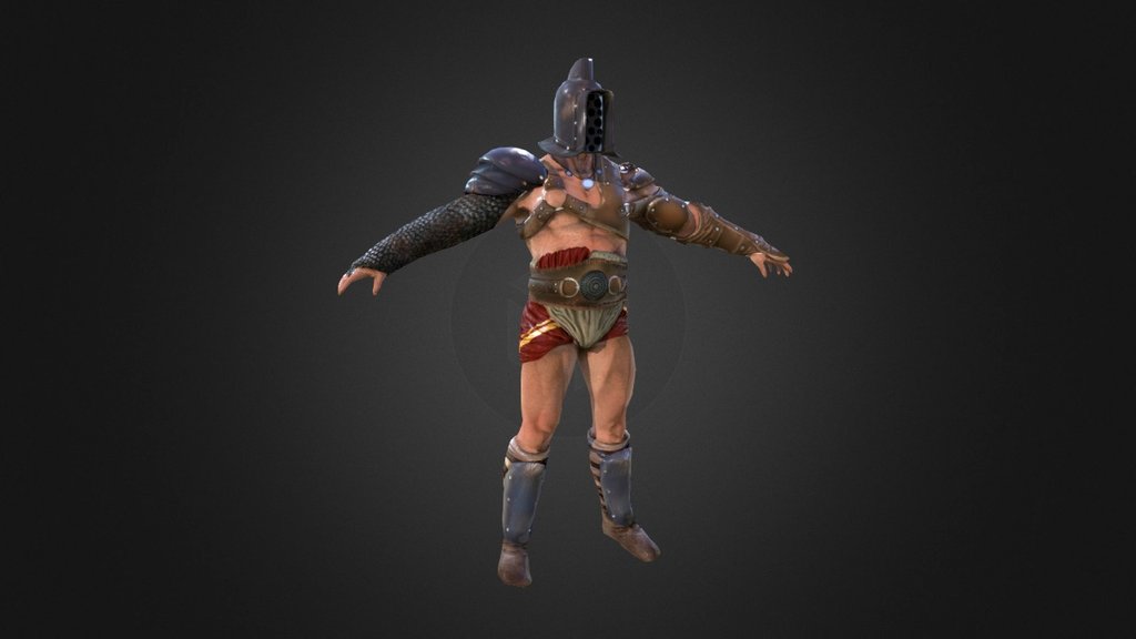 The character “Larcius”, figures as one of the opponents in a game I’ve worked on, “Blood &amp; Glory”, developed by Glu Mobile. (2012)

https://play.google.com/store/apps/details?id=com.glu.gladiator&amp;hl=eng - Larcius - 3D model by leonardo_branco 3d model