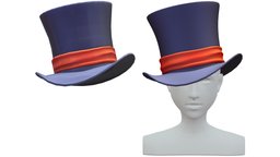 Cartoon High Poly Subdivision Cilinder Hat hat, red, avatar, cap, circus, cylinder, bob, fashion, clothes, sports, baked, subdivision, frames, brass, mirrors, colorful, felt, magician, gradient, ribbon, drops, headband, models3d, drape, velour, baked-textures, bowler, diffus, texture, model, textured, clothing, black, highpoly, light, bowlerhat, facture, poirot, bobhat