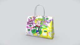 Alec Monopoly X Hermes Bag bathroom, fashion, accessories, item, marmoset, clo3d, marvelousdesigner, substancepainter, design, 3dmodel