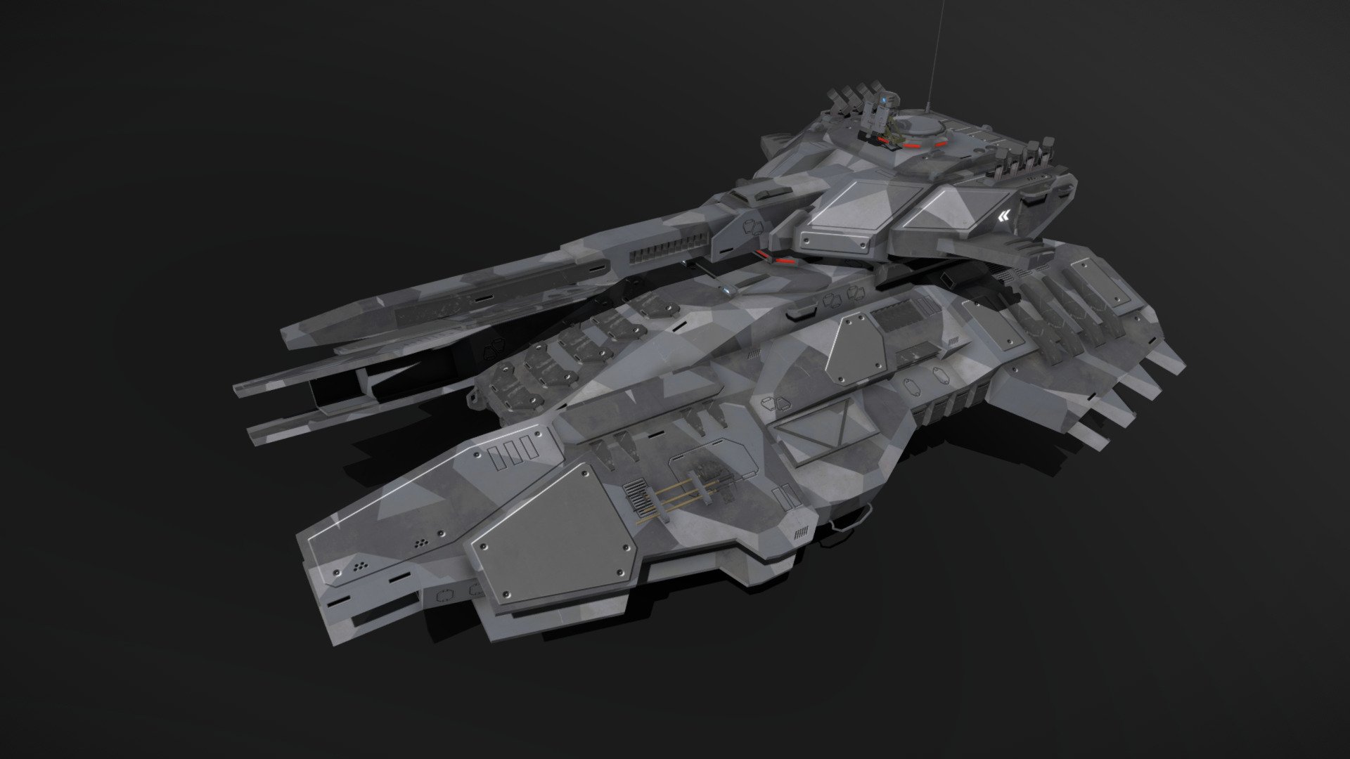This is a model of a low-poly and game-ready scifi tank. 

The barrel consists of two separate meshes and can be animated with a keyframe animation tool (firing animation). The turret can rotate left/right, the gun can rotate up/down. The track movement can be animated with UV offset.

The model comes with several differently colored texture sets. The PSD file with intact layers is included too.

Please note: The textures in the Sketchfab viewer have a reduced resolution to improve Sketchfab loading speed.

If you have bought this model please make sure to download the “additional file”.  It contains FBX and OBJ meshes, full resolution textures and the source PSDs with intact layers. The meshes are separate and can be animated (e.g. firing animations for gun barrels, rotating turrets, etc) 3d model