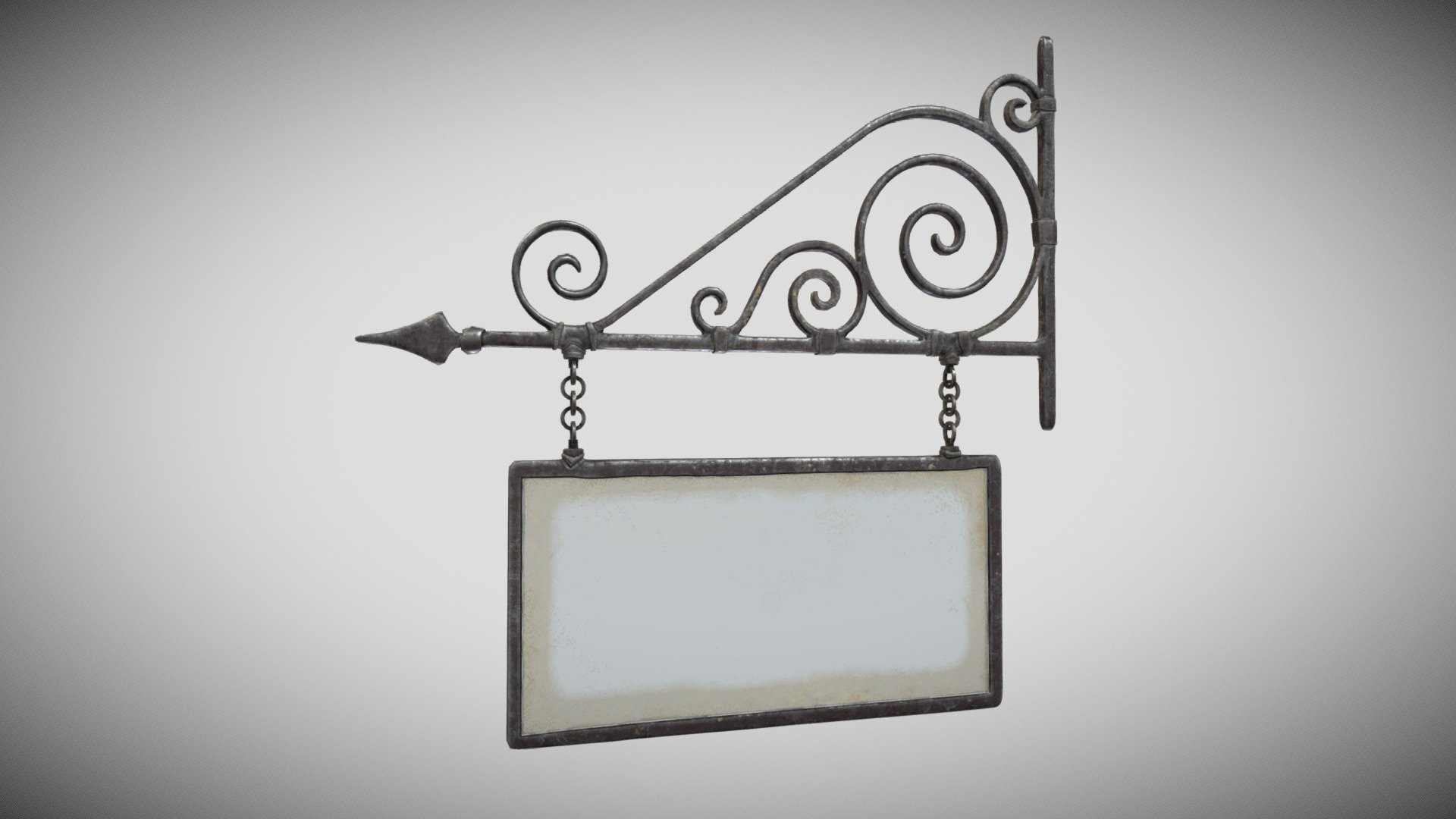 One Material PBR Metalness 2k - Sign - Telaio_Insegna - Buy Royalty Free 3D model by Francesco Coldesina (@topfrank2013) 3d model