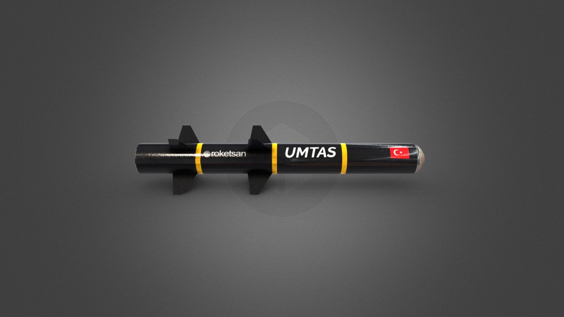 UMTAS; a long-range antitank missile. Roketsan has developed for the Turkish Armed Forces 3d model