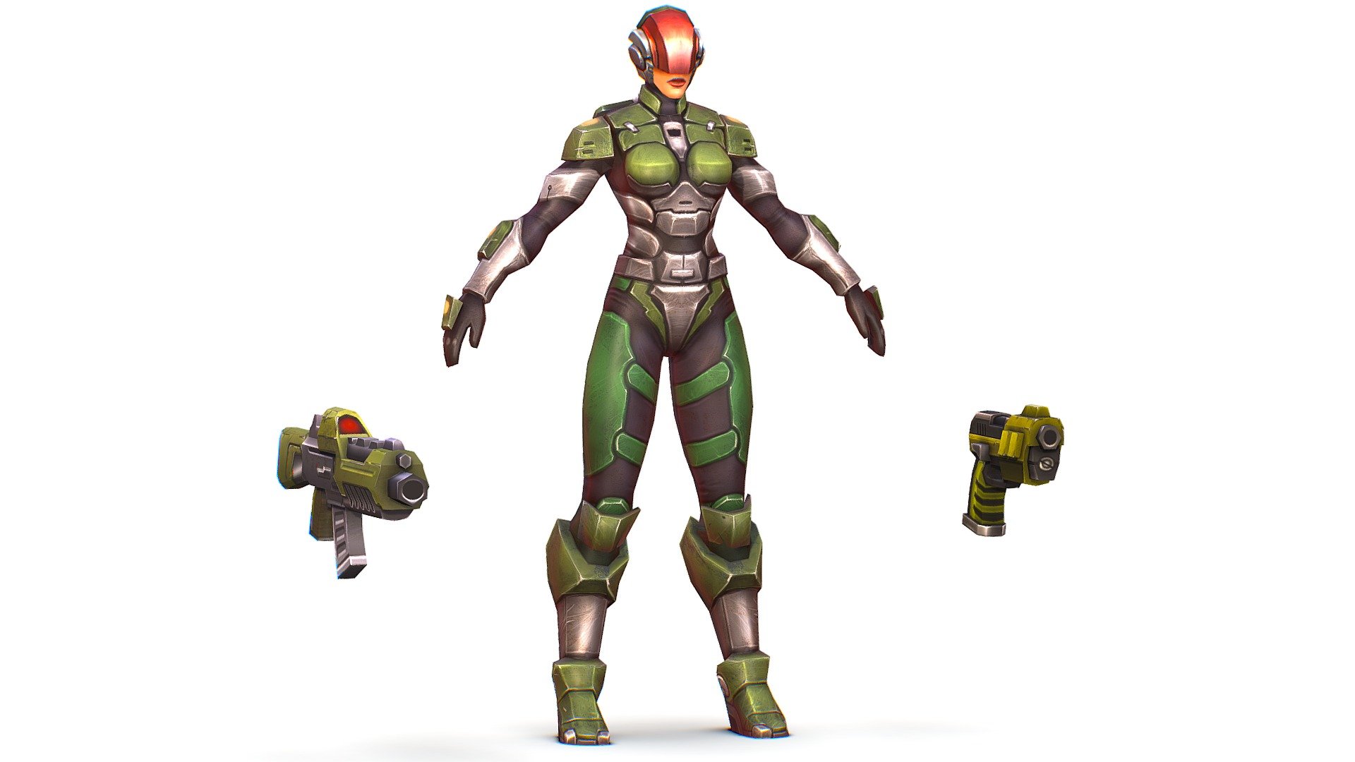 Low Poly Cartoon Sci-Fi Cyborg Drone Trooper Soldier - 3dsMax file included - Cartoon Sci-Fi Cyborg Drone Trooper Soldier - Buy Royalty Free 3D model by Oleg Shuldiakov (@olegshuldiakov) 3d model