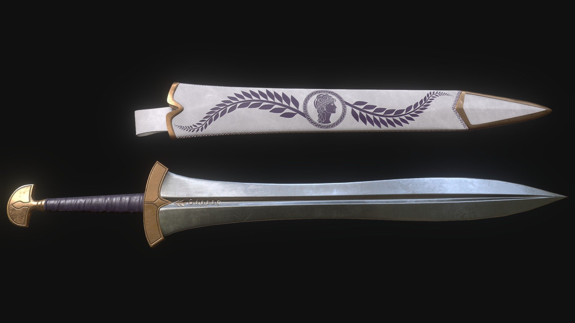 Elite Greek Sword - Xiphos with sheats

Textures in 4k, FBX file format.

Modeled in Blender, textured in Substance.

Visit my Artstation for more renders and options to buy

Like, follow and stay tuned for more models!
 - Elite Greek Xiphos (Sword) - 3D model by burning_umbrella (@burningumbrella69) 3d model