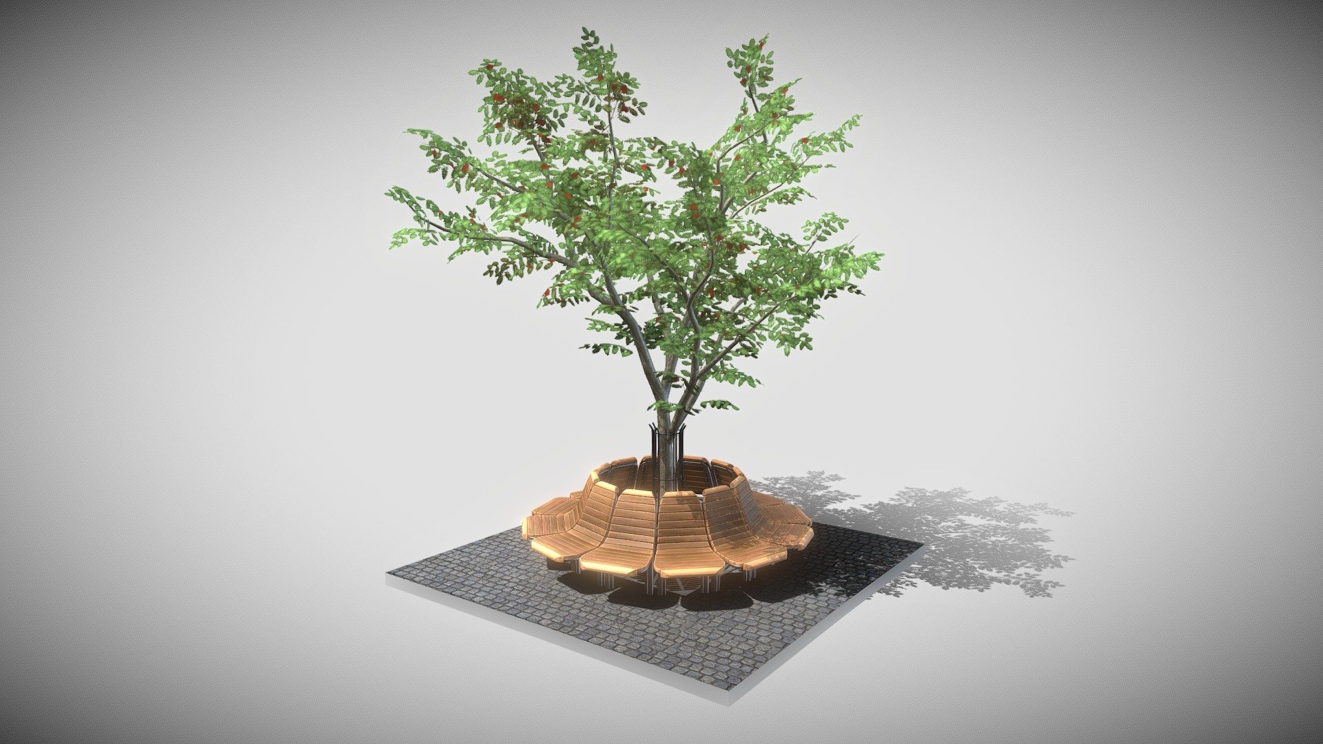 Round bench with rowan tree test-scene.








Round Tree Bench [7] Wood Metal Version 1

City-Tree-Grille Version 3 Low-Poly

Rowan Tree - Sorbus-Aucuparia - 12m - Spring

Cobblestone 2 | Texture Set (10)



Modeled and textured by 3DHaupt in Blender-2.7x and 2.8x - Round Bench with Citytree (Rowan) - Buy Royalty Free 3D model by VIS-All-3D (@VIS-All) 3d model