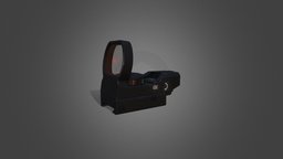 RedDot Scope (Game Ready) uvmapped, mamoset, substancepainter, 3d, texture, lowpoly, gameasset, modo, gameready
