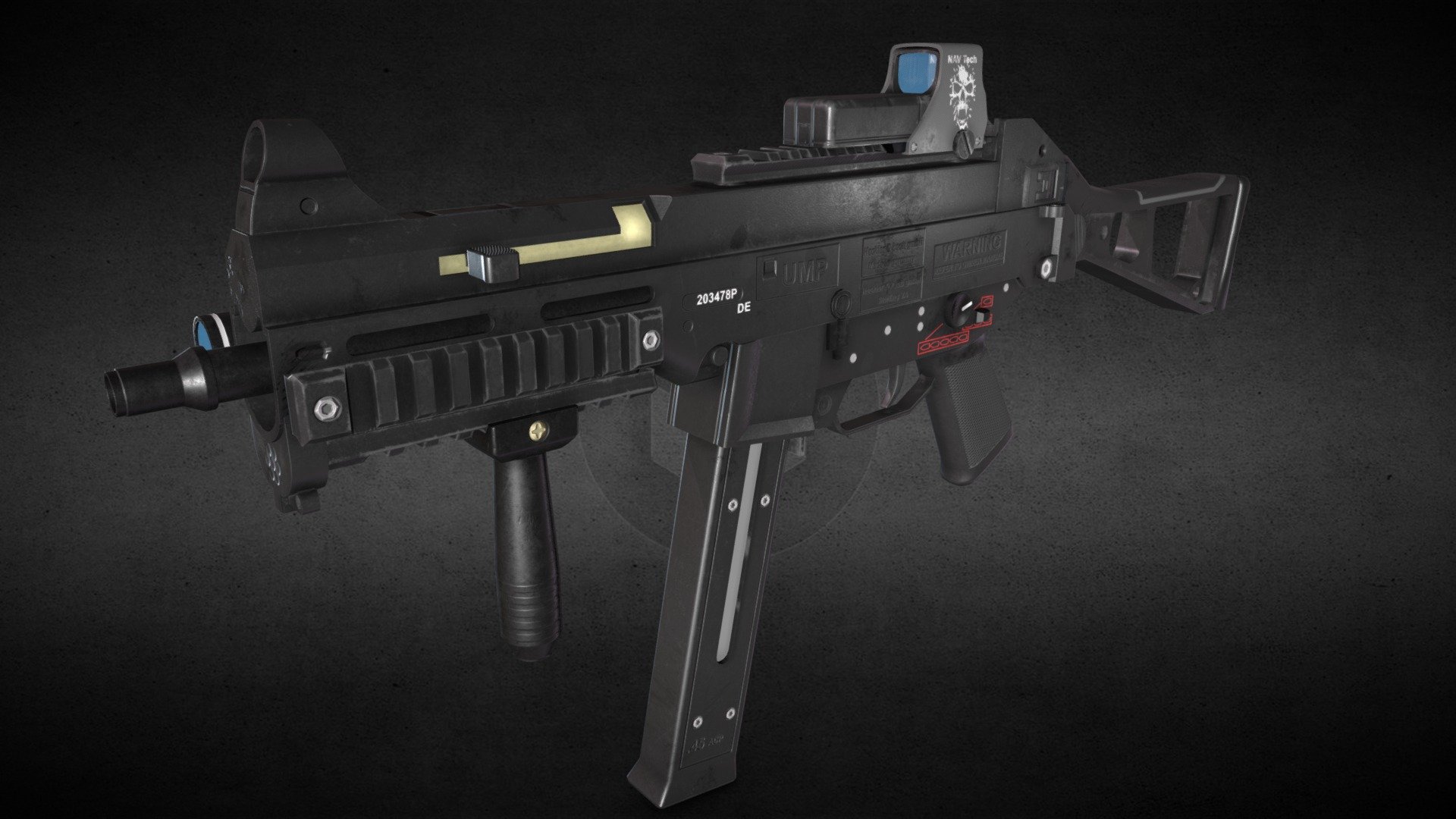 ump.45 smg (lowpoly) - Ump.45 - Download Free 3D model by Rahul Kumar Dey (@Elementbreeder) 3d model