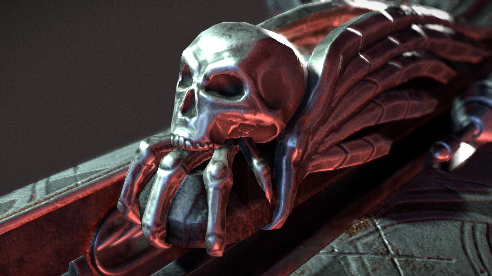I made this crossbow according to the concept of Anatoiiy Leoshko.

The model is low-poly, has 2 texture sets with a resolution of 2K each. Model Length: 1.16 meters. Texel: 2525 p/m. To create it, I used Blender (modeling, sculpting, UV) and Substance Painter. I rendered it in Eevee.

I also made a small presentation video, which I visualized in realtime in Blender (Eevee engine).

Presentation video: https://www.youtube.com/watch?v=0_96KYnqr5k - Crossbow [semi-realism] - 3D model by MAR.COS. 3d model