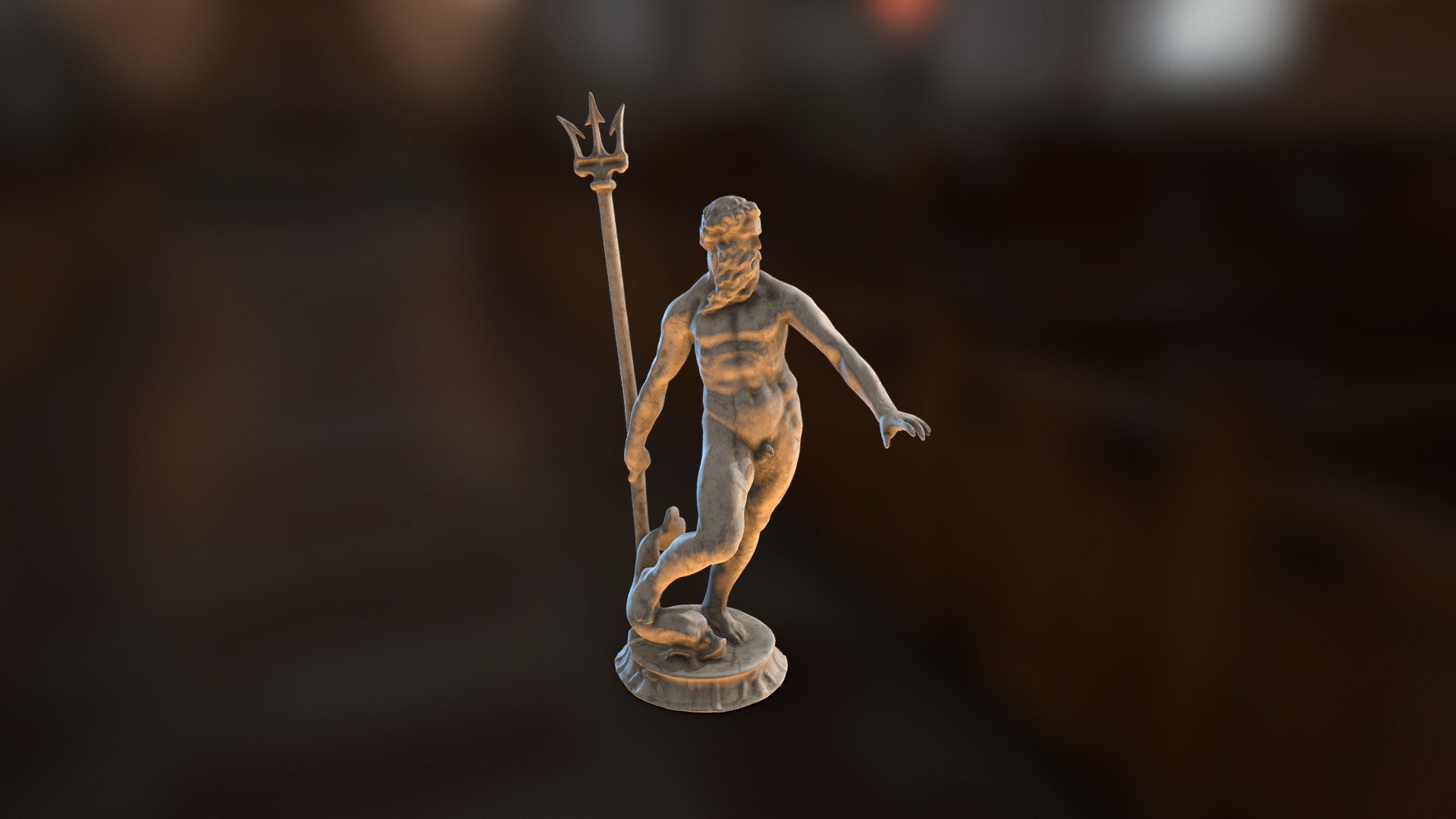 One of the sculptures we made for Stratonikeia. how do you think it looks?

NEPTUNE STATUE
Neptune, Latin Neptunus, in Roman religion, originally the god of fresh water; by 399 bce he was identified with the Greek Poseidon and thus became a deity of the sea. His female counterpart, Salacia, was perhaps originally a goddess of leaping springwater, subsequently equated with the Greek Amphitrite 3d model