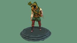 Archer archer, 3dblender, handpainted, lowpoly, 3dcharacterdesign