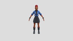 3d cartoon Girl free3dmodel, 3d-model, free3dmodels, cartooncharacter, characterdesign, 3dmodel