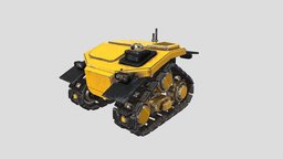 Builder Tracked Robot wheel, lights, track, rust, screw, sprocket, suspension, metal, camera, box, builder, unmanned, duster, robot, radio