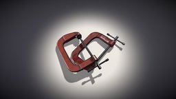 Clamp grip, clamp, tools, brace, tool, vice, c-clamp, pbr, gameready
