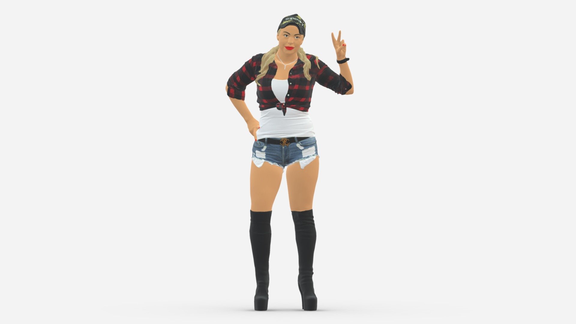 We provide unique 3d scanned models with realistic proportions for closeup and medium-distance views in artworks, paintings and classes. As well as architectural visualization projects.

Main features:




high-end realistic 3d scanned model;

realistic proportions;

highest quality;

low price;

saves you time for more time in landscaping and interiors visualization.

FEATURES 




3d scanned model 

Extremely clean

Edge Loops based

smoothable

symmetrical

professional quality UV map

high level of detail

high resolution textures

real-world scale

system unit: cm

TEXTURES 




Textural Resolution: 4096 x 4096

Color Map

The model is suitable for stereolithography 3d printing 

The model is also ready for fullcolour 3d printing - Woman In Shorts 0139 - Buy Royalty Free 3D model by 3DFarm 3d model