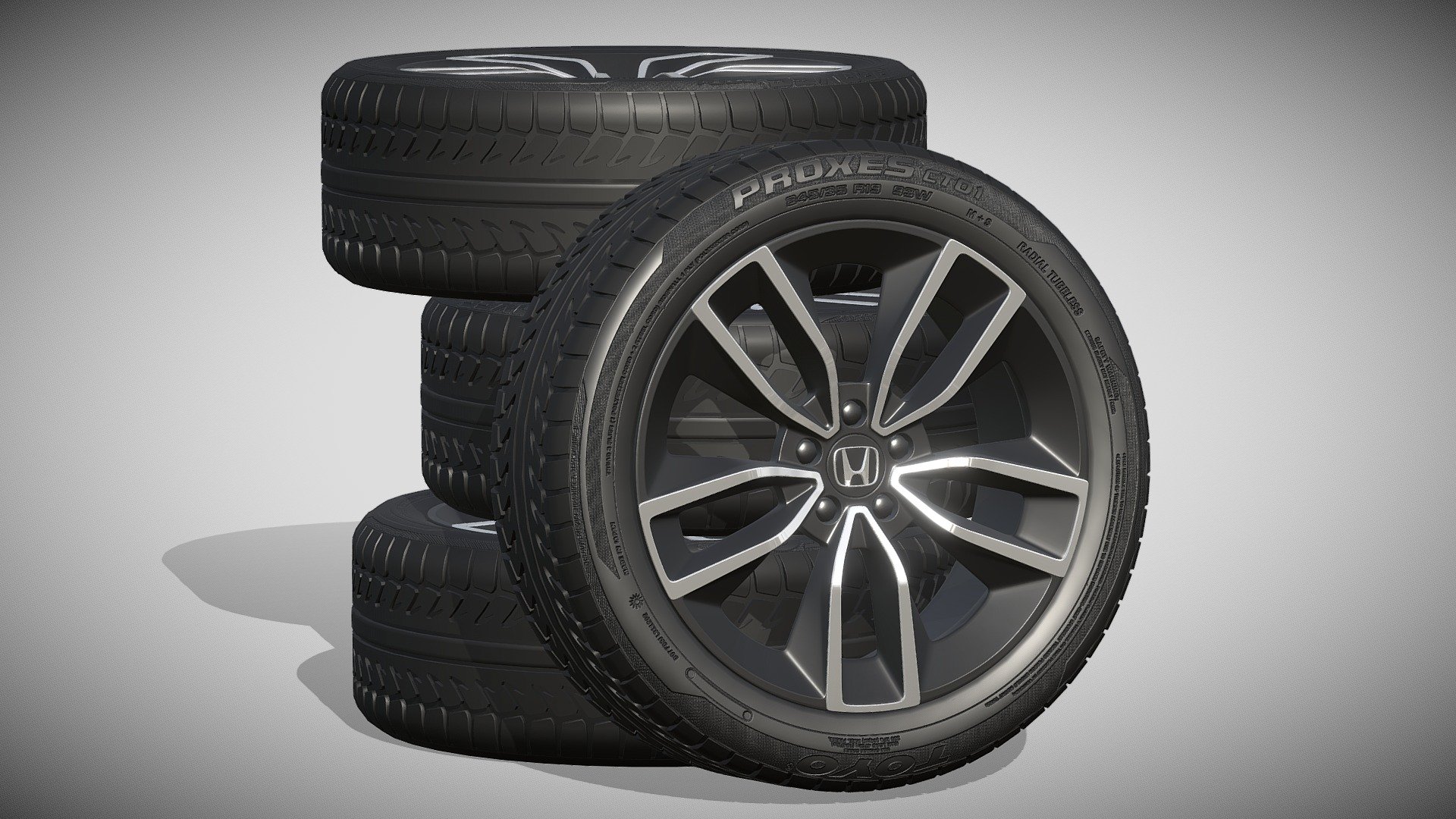 Honda wheels

Clean geometry Light weight model, yet completely detailed for HI-Res renders. Use for movies, Advertisements or games

Corona render and materials

All textures include in *.rar files

Lighting setup is not included in the file! - Honda wheels - Buy Royalty Free 3D model by zifir3d 3d model