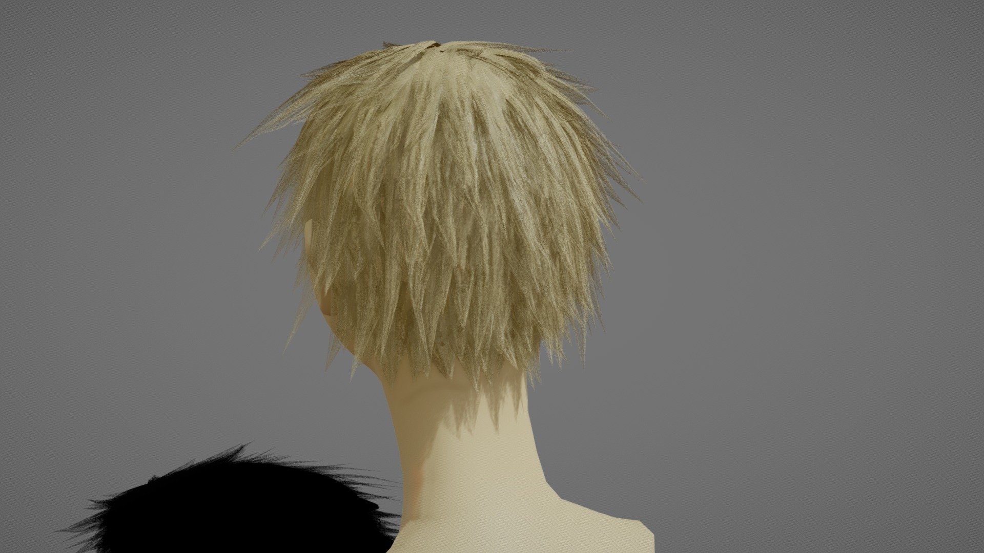 Same model just trying out a realistic whispery look.

I have visited and revisited the hair model so many times, played around with so many settings, and with UE producing really realistic results, it seems like a waste of time. Although this hair is generated by brushed and styled hair curves, then using a hair card generator to make the thicker mass and finally my procedural hair for the strands. It went from bald to this in less than 2 hours, and most of the time is fiddling with the parameters in sketchfab. The UVs are also procedurally generated.

The main difference between this and the other recently release version is that I tweaked it to have more hairs at the roots, and fewer at the ends. Seems very obvious but the nature of the geo closes at the ends, and with UVs generated evenly, it has the reverse effect.

I admit if more time is spent on brushing the hair, and inserting extra cards down the parting I will get better coverage. Other parameters are in the works so I can have fewer polygons 3d model