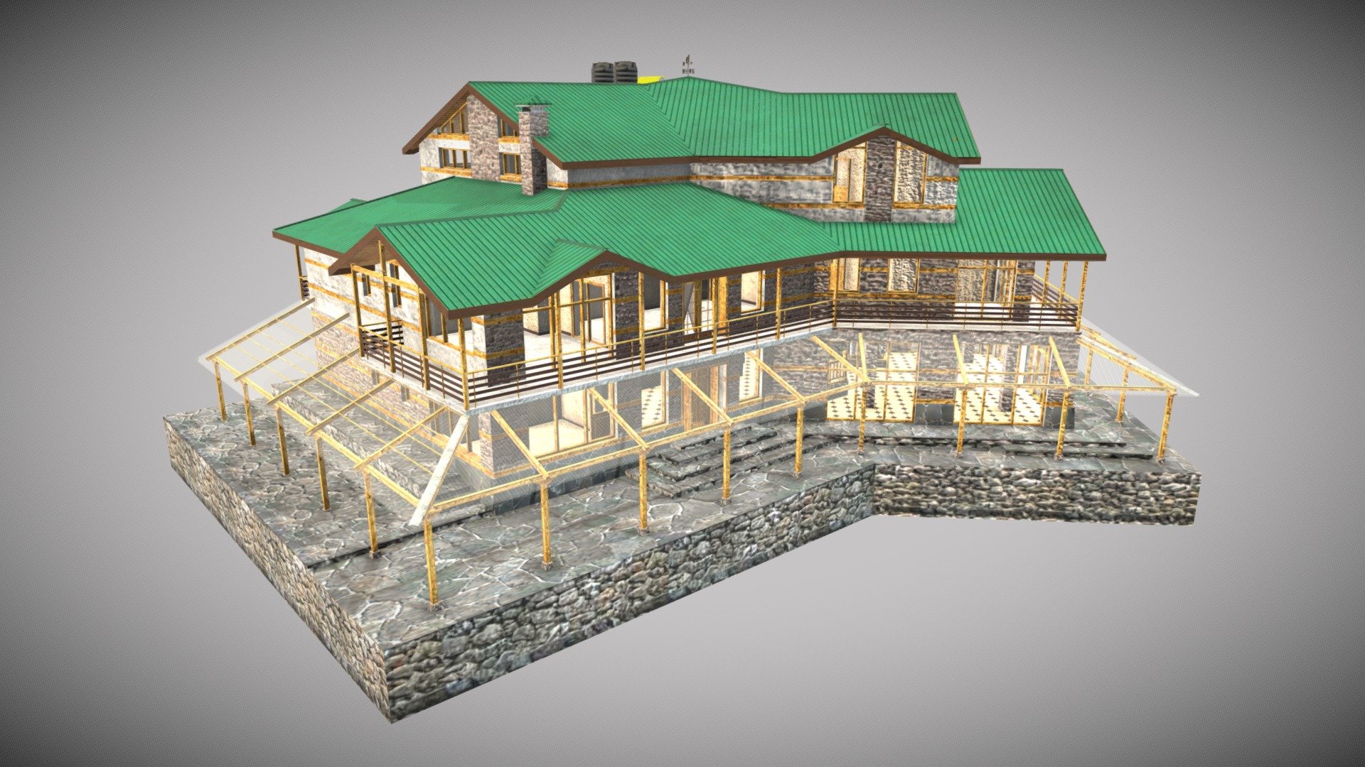 All in One Material 8k + Glass - Building - Buy Royalty Free 3D model by Francesco Coldesina (@topfrank2013) 3d model