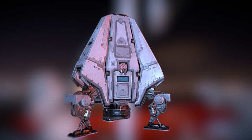 a lander for shuttling back and forth from orbit - Orbital Lander - 3D model by sprunghunt 3d model