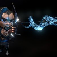 Chibi Hanzo (Overwatch) overwatch, hanzo, substancepainter, substance, painter, zbrush
