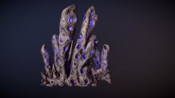 Alien Fantasy Plant tree, plant, organic, underwater, growth, coral, foliage, alien, subnautica, bioluminescent, deep-sea, scifi, sci-fi, fantasy, coean