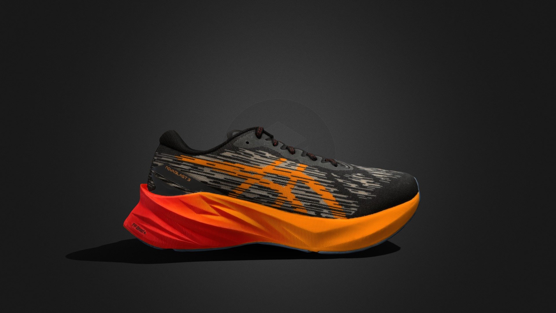 Some ASICS  Novablast 3 in blasting orange! :) - ASICS Novablast 3 - Buy Royalty Free 3D model by Sikozu 3d model