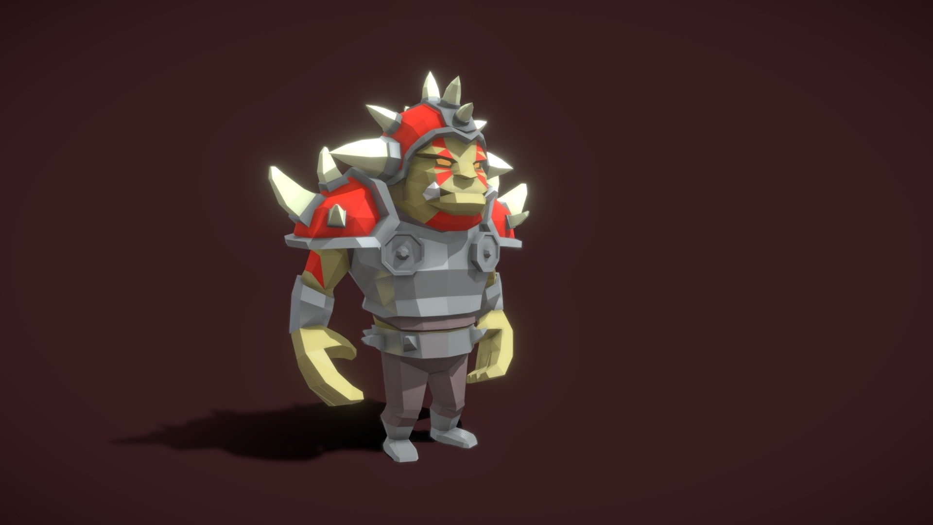 Orc commander that i make in Blender 2.81 - Orc Commander Low poly - Buy Royalty Free 3D model by Sergi Trojanski (@nathramn) 3d model