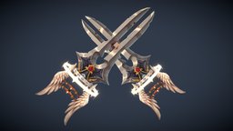 [Student Work] "Final Judgment" angel, katar, props, isartdigital, substancepainter, weapon, maya, handpainted, gameart, studentwork, stylized, epicsword, noai, katarweapon, propsweapon
