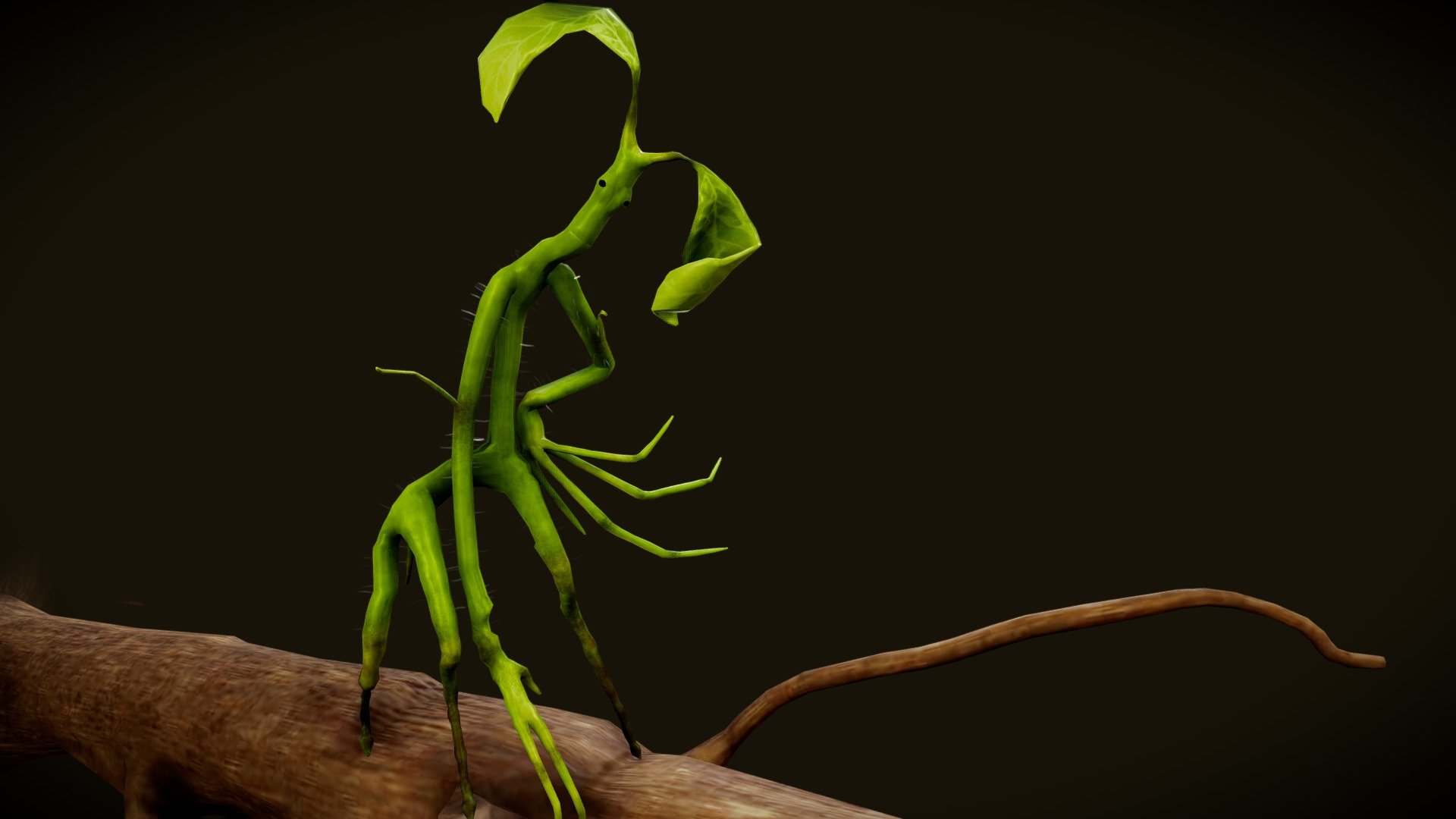 Model for a client's magic VR show.

I modeled Pickett in Blender, then I rigged and added shapekeys for the facial animation. I textured the model in Substance Painter. For the texturing process I used leaf pictures I took myself as well as tree grain alphas 3d model