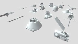 16 Satellites collection, satellite, best, satellite-satelite-space-spaceship, 3dprint, 3d, 3dsmax, space