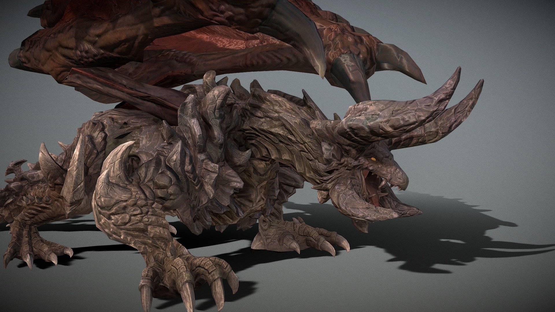 Boss Dragon attack Animated in fbx file format - Boss Dragon Animated - Buy Royalty Free 3D model by aaokiji 3d model