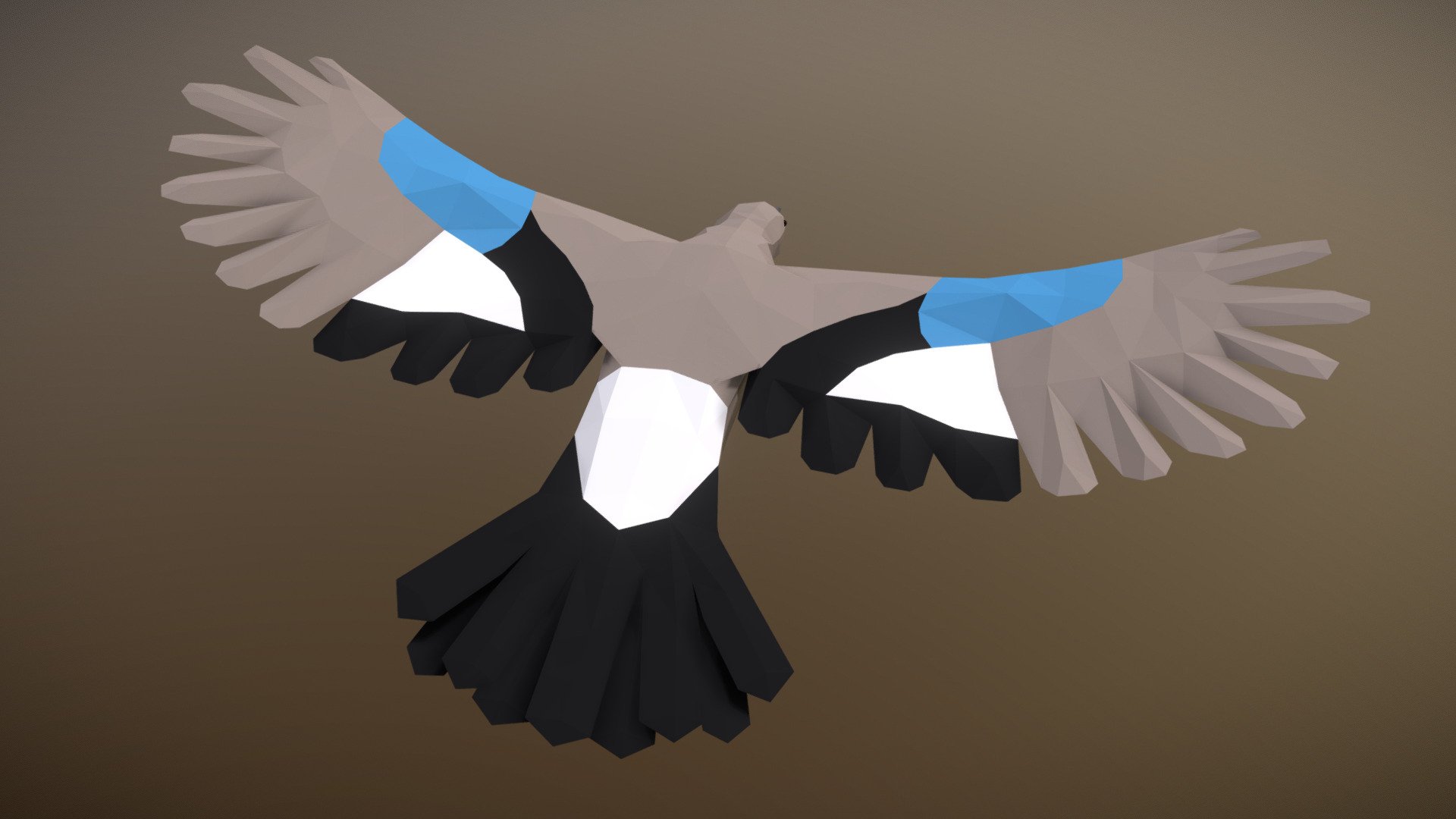 Available on the Unity Asset Store! - Low Poly Bird: Eurasian Jay - 3D model by PULSAR BYTES (@pulsarbytes) 3d model