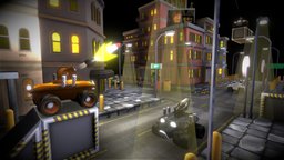 Tank vs Tank vehicles, fight, town, tank, battle, cannon, cannons, low-poly, game, vehicle, lowpoly, city, building, street