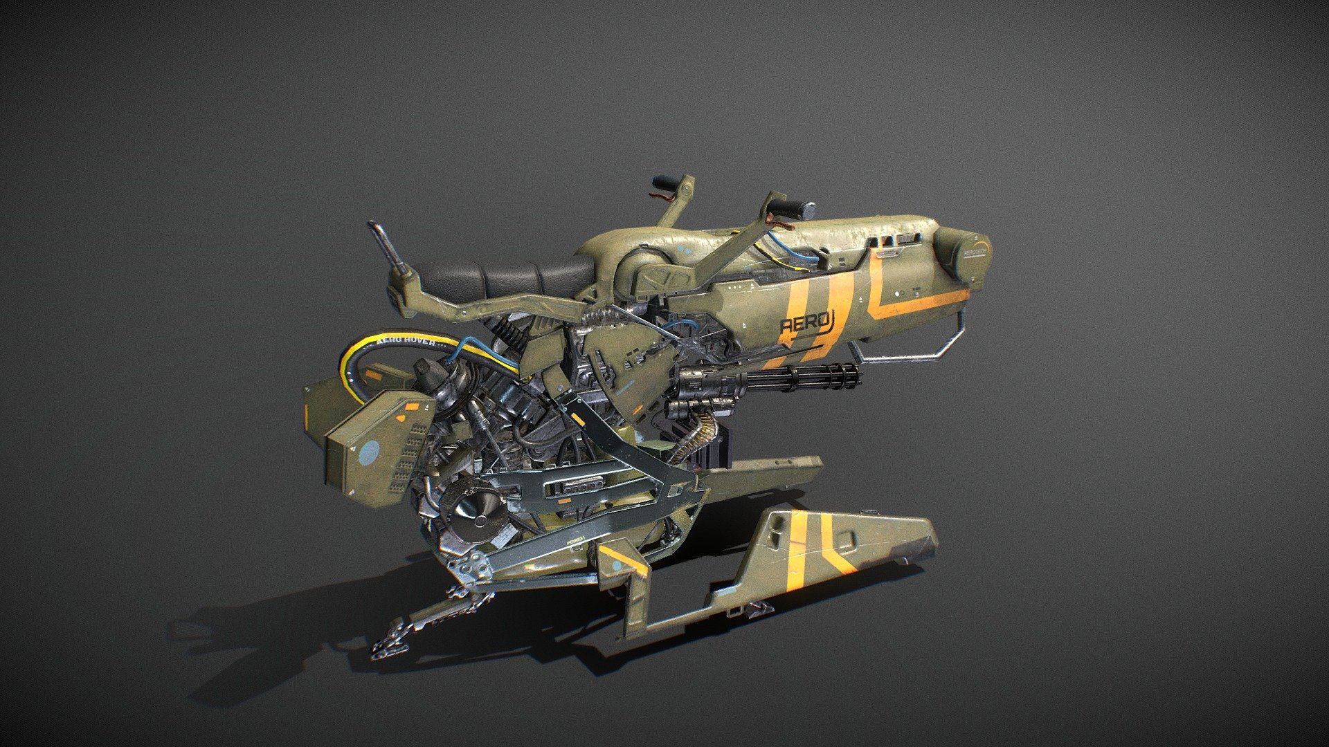 Sci-fi hover bike Version 2, game ready for a scene in Unreal engine or in Unity.

3D model based on concept by Pierre Raveneau.

https://www.artstation.com/artwork/xJ802 - Sci-fi Hover Bike Version 2 - Buy Royalty Free 3D model by jespermolander3d 3d model