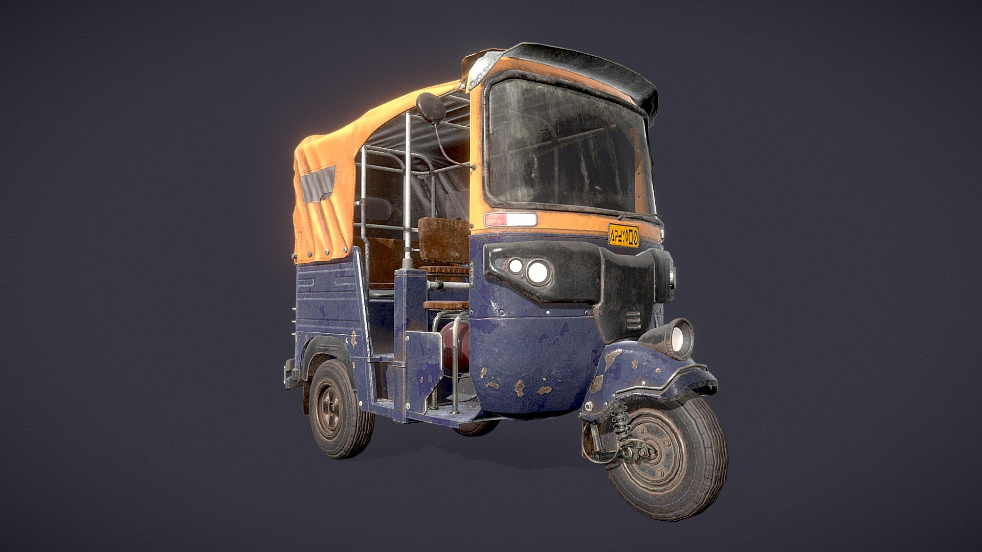 Tuk Tuk was modelled in Maya. Textured in Substance Painter.

Check out my Artstation for the final scene it was used in: https://www.artstation.com/artwork/VJNdNP - Tuk Tuk - 3D model by chris_warstat 3d model