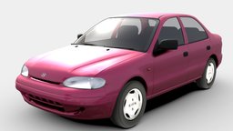 Hyundai Accent 1994 sedan, stock, 90s, vehicle