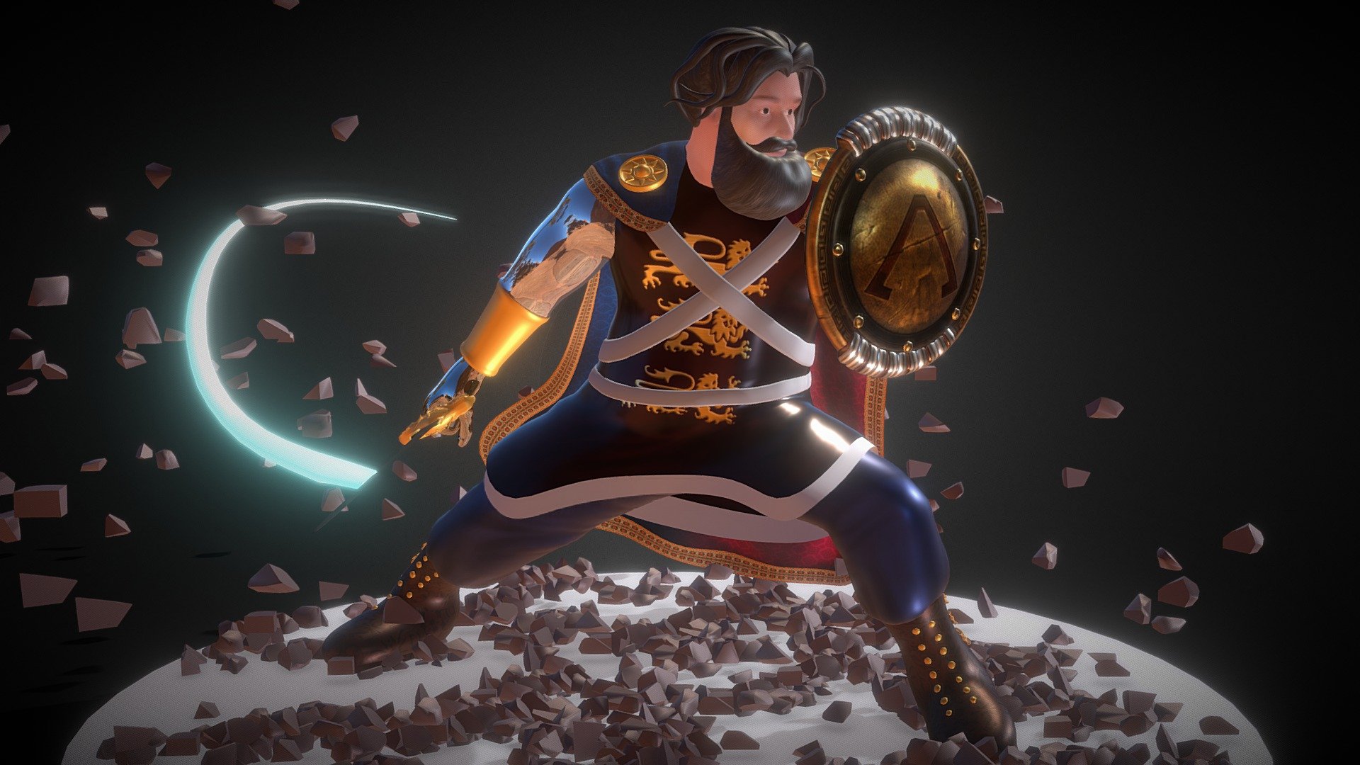 Ready to Fight - Worior King 3D Model

Downlod Low Mesh for Fast Redndering 
Quality Output Render in Less time - Ready to Fight - Worior King 3D Model - 3D model by Kailash H Kanojia (@KailashHKanojia) 3d model