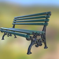 Old Park Bench Asset substanceunreal, substancepainter, unity, pbr